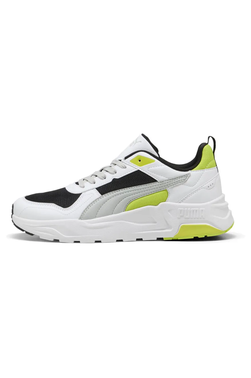 PUMA Trinity 2 LT Graue Sneakers mit Limettengrün-Details