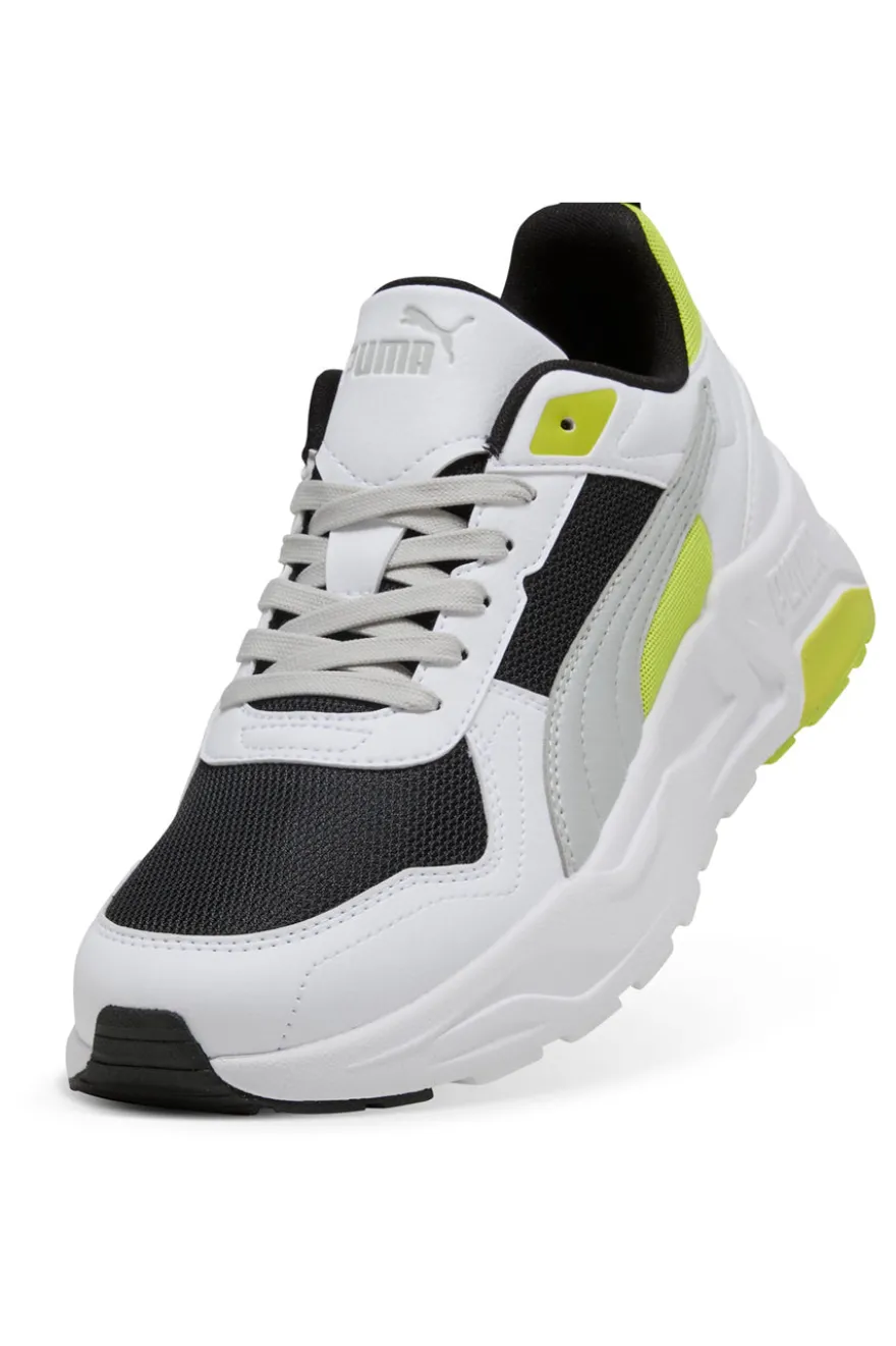 PUMA Trinity 2 LT Graue Sneakers mit Limettengrün-Details