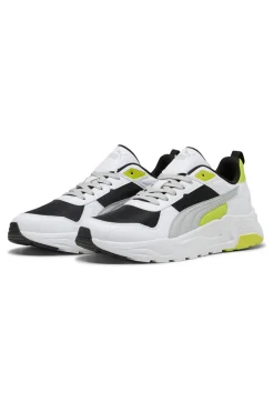 PUMA Trinity 2 LT Graue Sneakers mit Limettengrün-Details