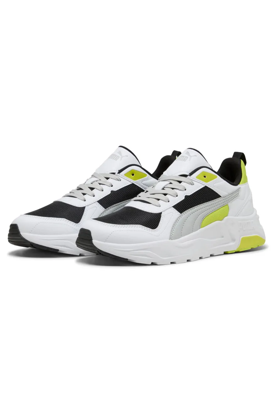 PUMA Trinity 2 LT Graue Sneakers mit Limettengrün-Details
