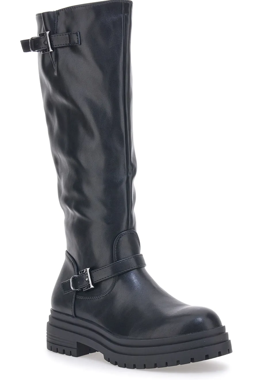 Rock'n Doll Schwarze Bikerstiefel 972913