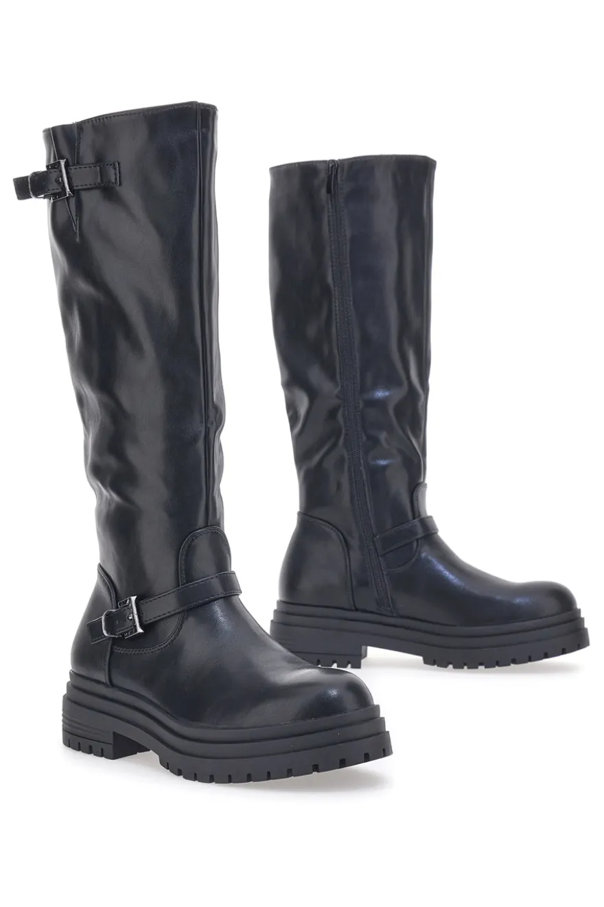 Rock'n Doll Schwarze Bikerstiefel 972913