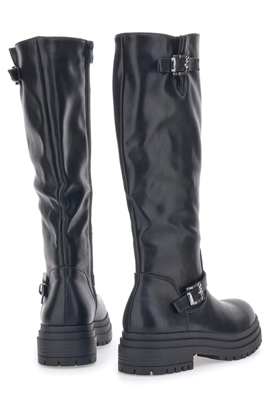 Rock'n Doll Schwarze Bikerstiefel 972913