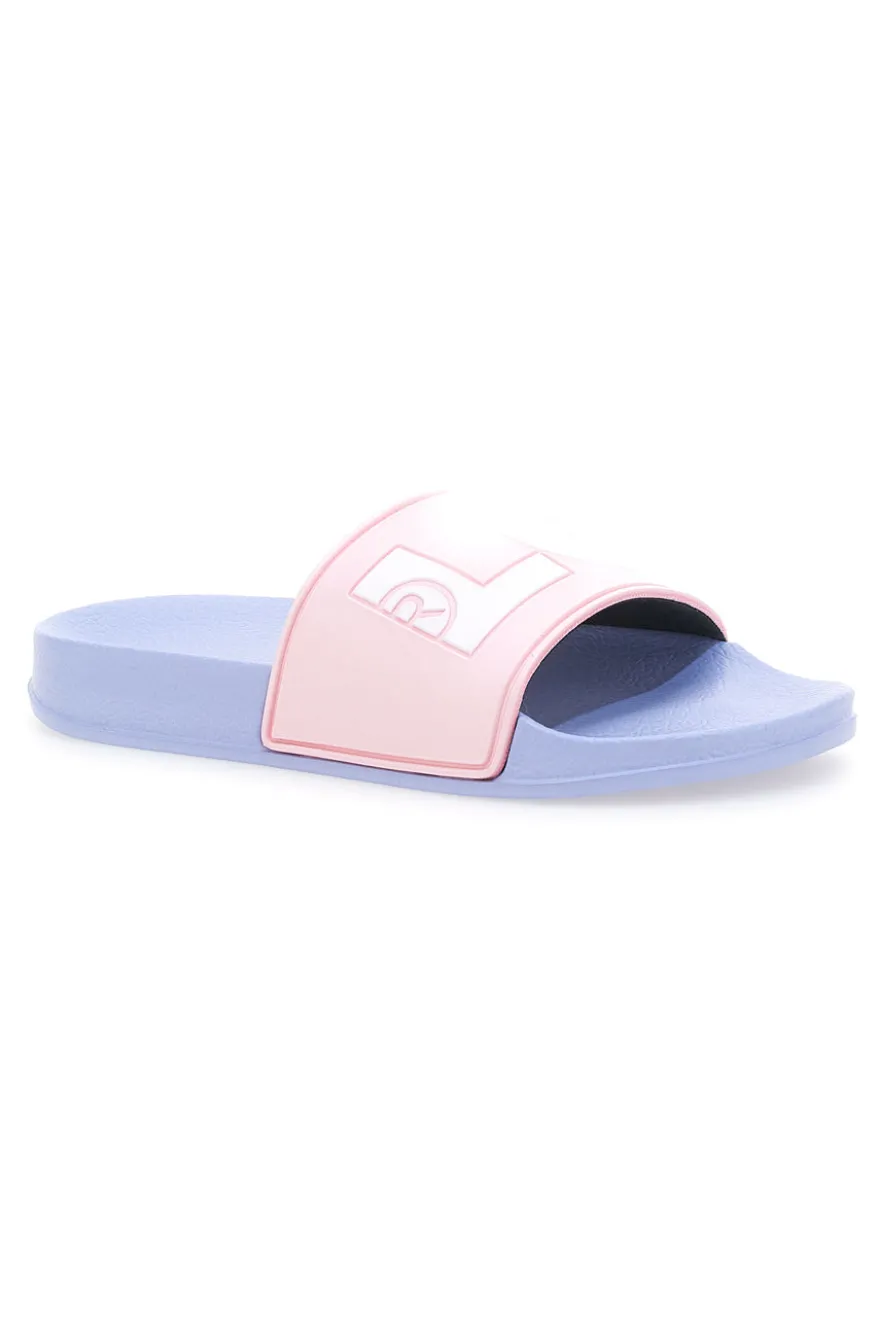 Rosa Hausschuhe mit blauem Band und weißem Logo LEVI'SJUNE L