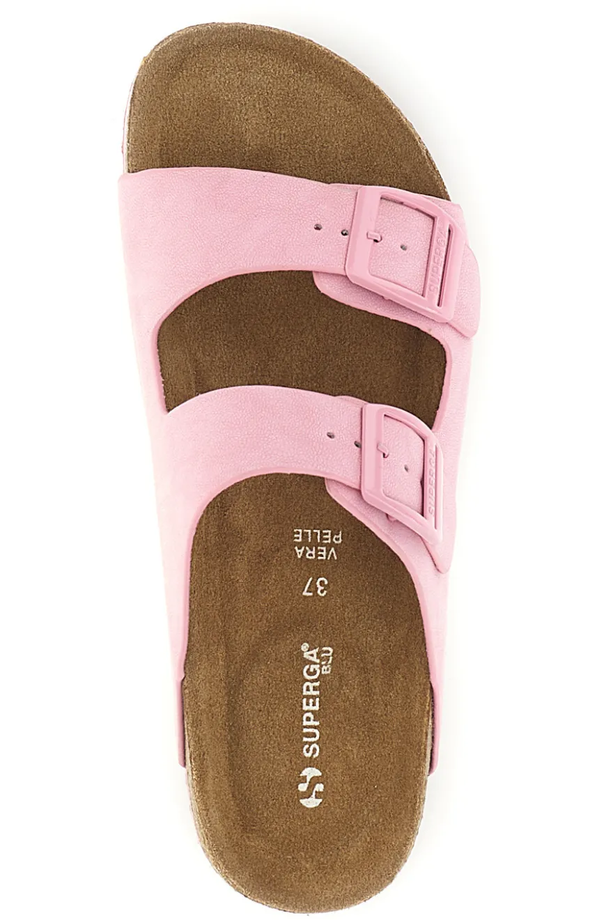 Rosa Hausschuhe mit doppelter Schnalle Superga S11U109