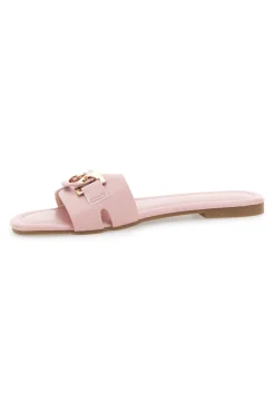 Rosa niedrige Hausschuhe mit Kette Talemi 1068