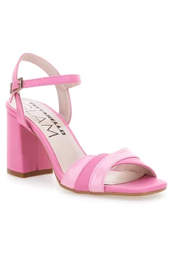 Rosa Sandalen mit Riemen und Absatz 8,5 Pittarello Glam 5548