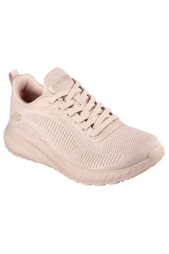 Rosa Sneakers aus atmungsaktivem Mesh mit Memory Foam Skechers BOBS Squad Chaos Face Off