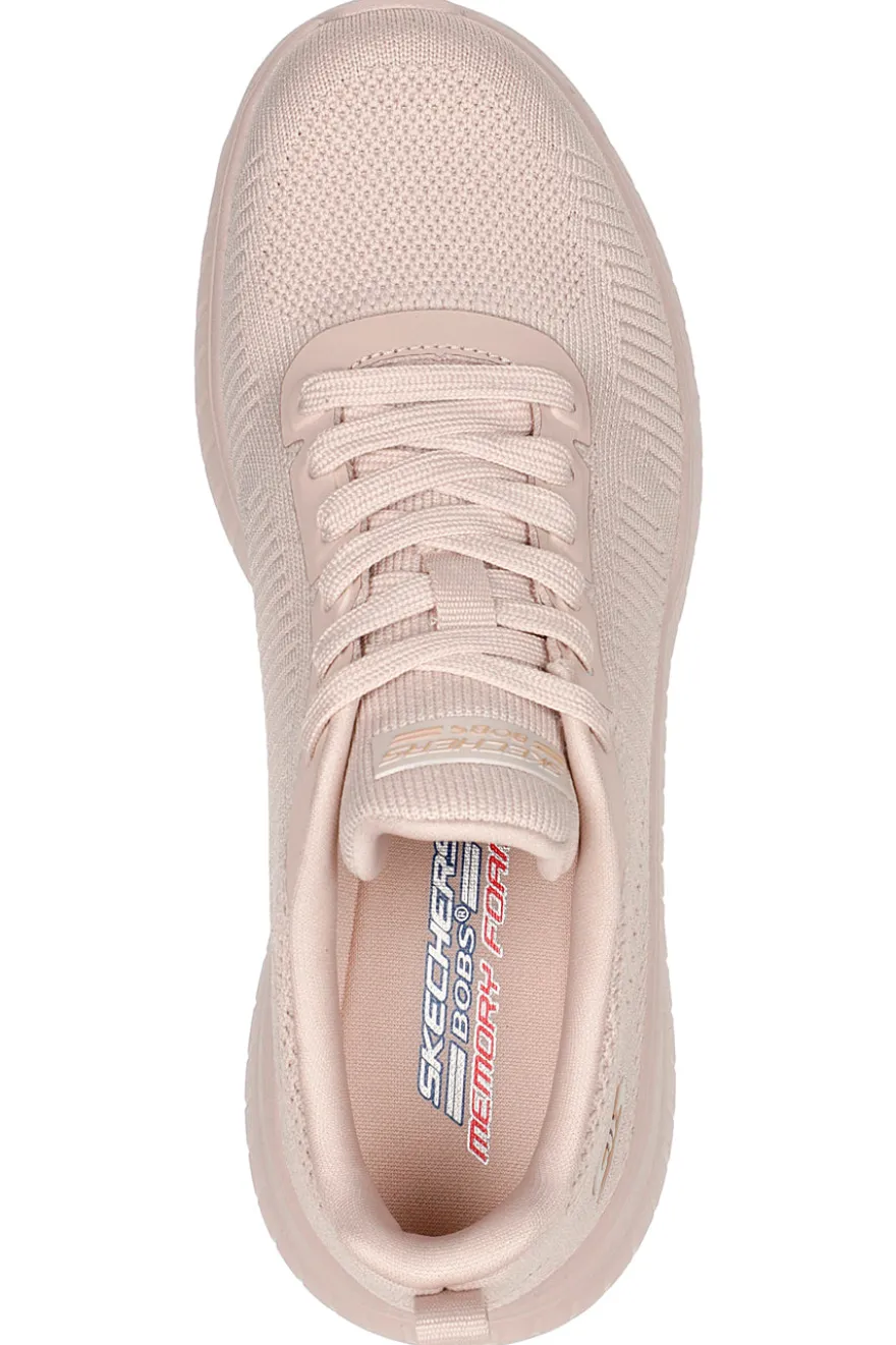 Rosa Sneakers aus atmungsaktivem Mesh mit Memory Foam Skechers BOBS Squad Chaos Face Off