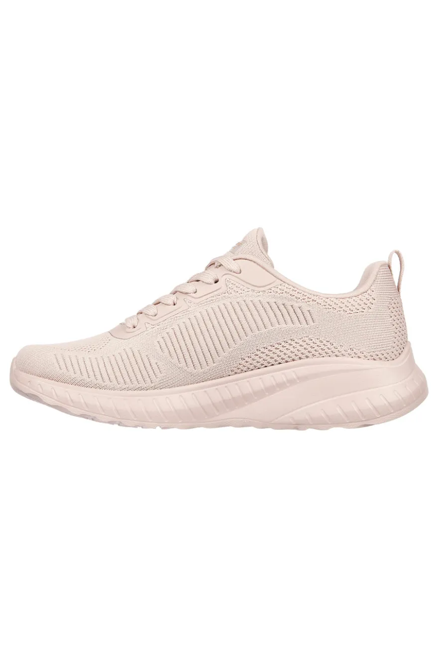 Rosa Sneakers aus atmungsaktivem Mesh mit Memory Foam Skechers BOBS Squad Chaos Face Off