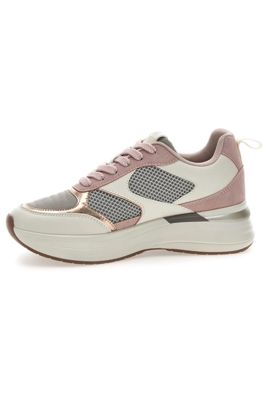 Rosa Sneakers mit bequemem Plateau und Ledereinsätzen Pittarello Capsule Kendy