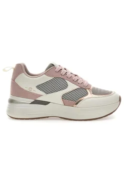 Rosa Sneakers mit bequemem Plateau und Ledereinsätzen Pittarello Capsule Kendy