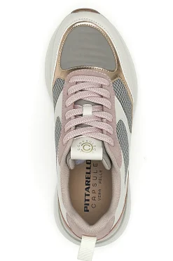 Rosa Sneakers mit bequemem Plateau und Ledereinsätzen Pittarello Capsule Kendy