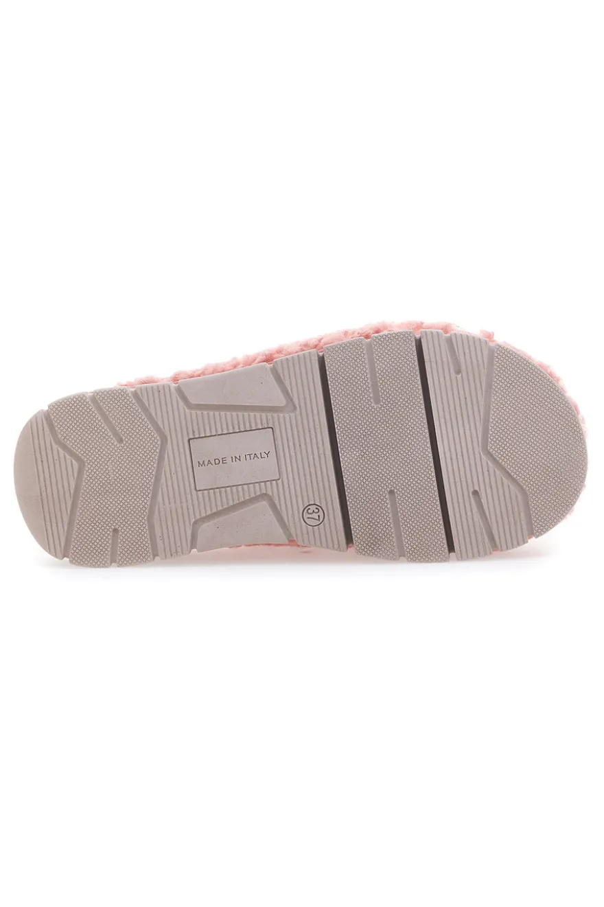 Rosa Teddy Beego Hausschuhe 7525