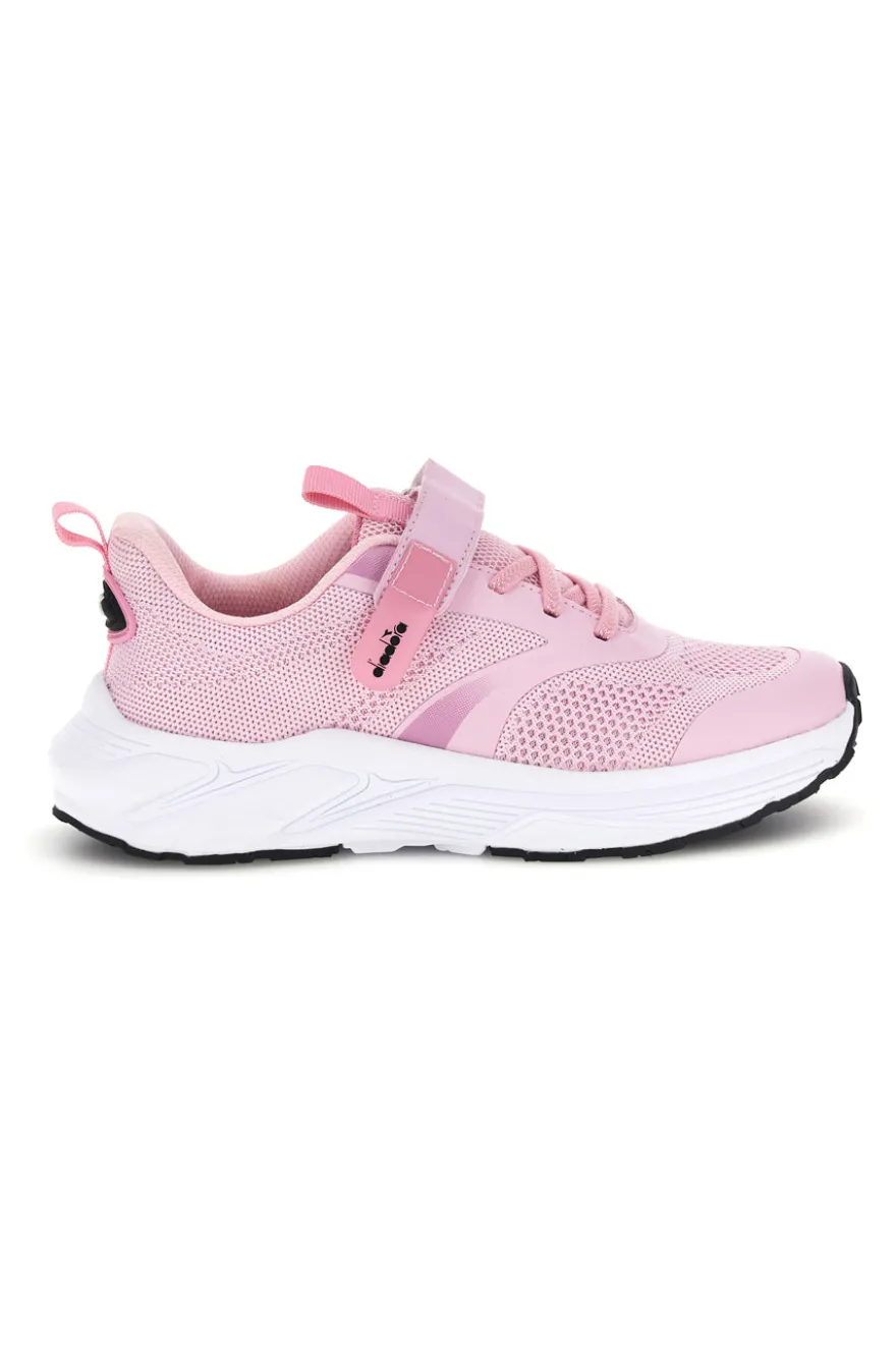 Rosa Turnschuhe mit Klettverschluss aus atmungsaktivem Stoff Diadora Snipe 4 Jr