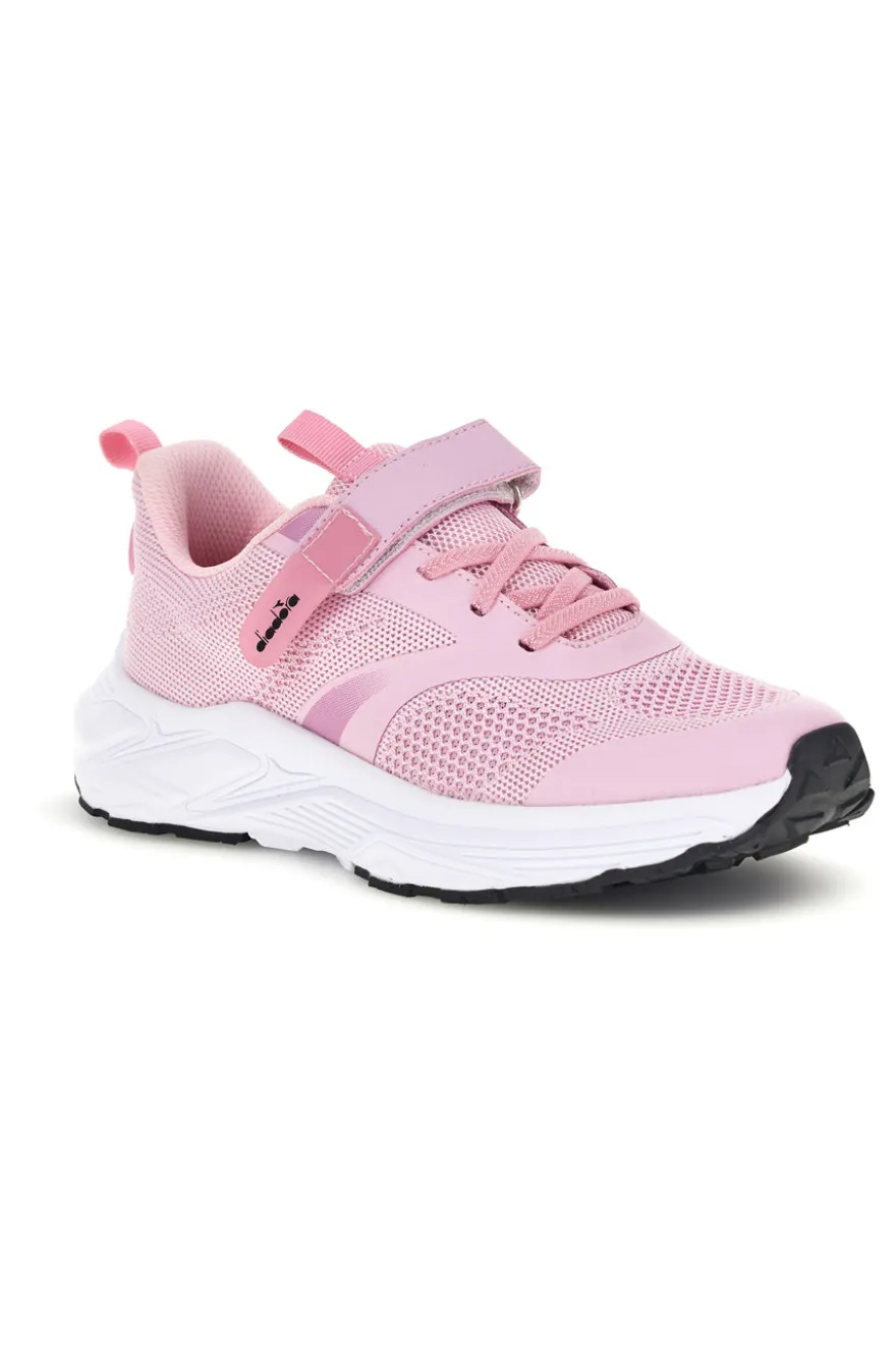 Rosa Turnschuhe mit Klettverschluss aus atmungsaktivem Stoff Diadora Snipe 4 Jr
