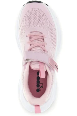 Rosa Turnschuhe mit Klettverschluss aus atmungsaktivem Stoff Diadora Snipe 4 Jr