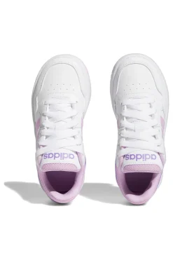 Rosa Turnschuhe mit weißen Details Adidas Hoops 3 K