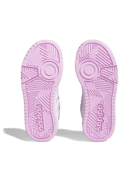 Rosa Turnschuhe mit weißen Details Adidas Hoops 3 K