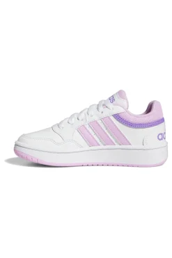 Rosa Turnschuhe mit weißen Details Adidas Hoops 3 K