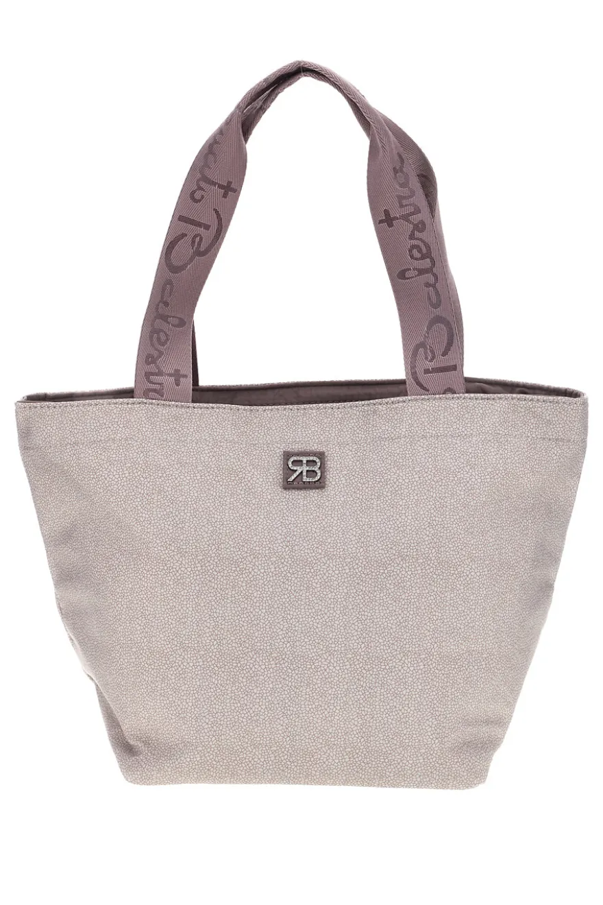 Rosa-beige Strandtasche mit Reißverschluss Renato Balestra 61030/MIAB3