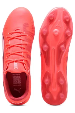 Rote Fußballschuhe für synthetischen und natürlichen Boden Puma King Match FG/AG