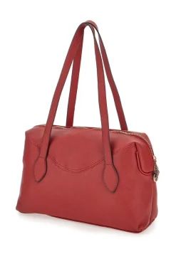 Rote Tasche mit zwei Tragegriffen und abnehmbarem Schultergurt, Basile BA1309SAF