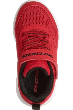 Rote Turnschuhe mit Riemen und elastischen Schnürsenkeln Skechers Bounder quantarun