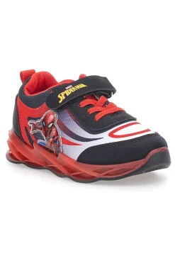 Rote und schwarze Spiderman-Sneaker mit Klettverschluss R1310515T
