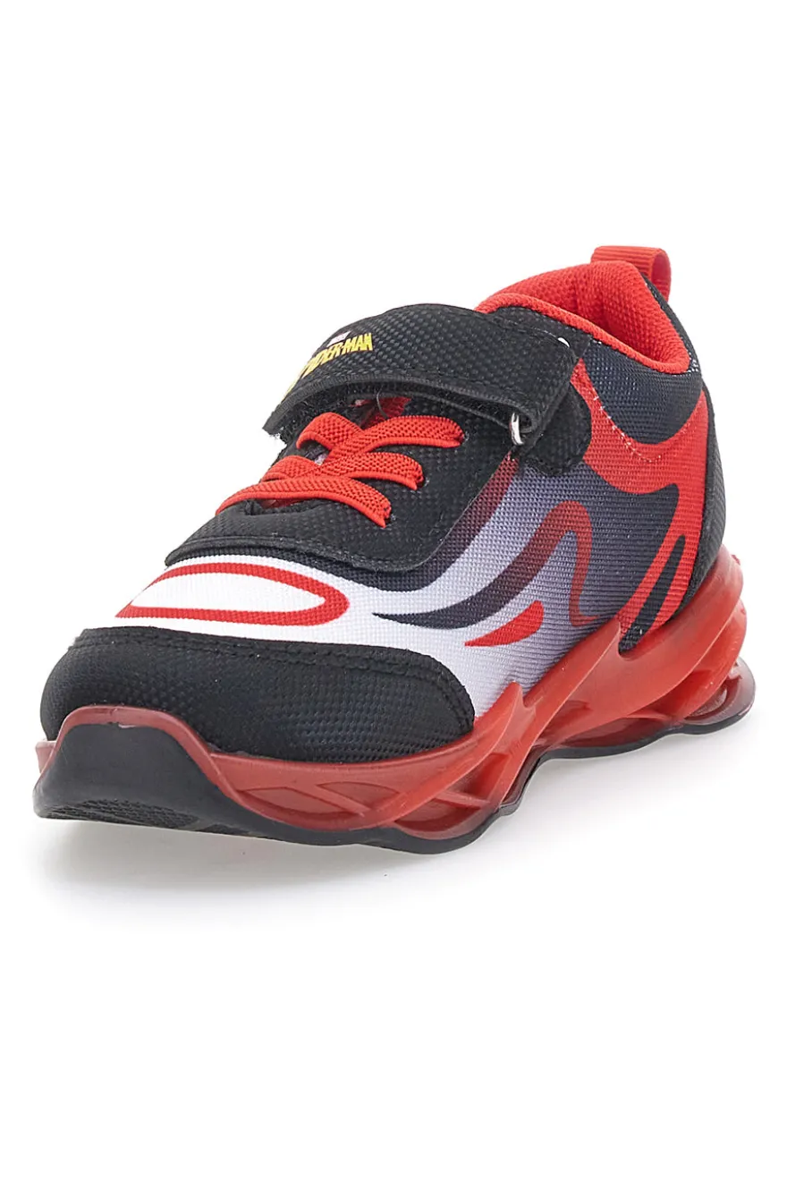 Rote und schwarze Spiderman-Sneaker mit Klettverschluss R1310515T