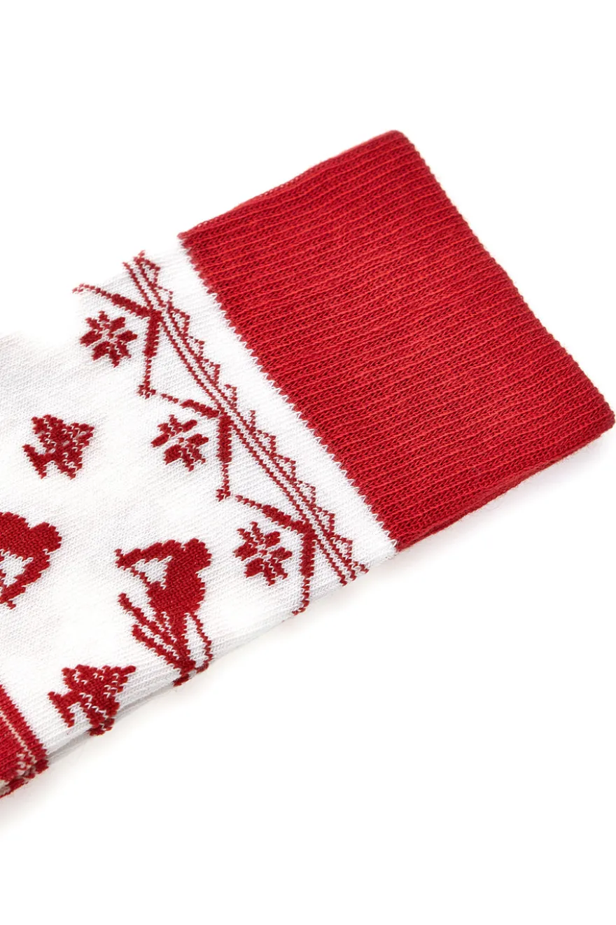 Rote und weiße Weihnachtssocken Crazy Socks 014