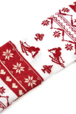Rote und weiße Weihnachtssocken Crazy Socks 014
