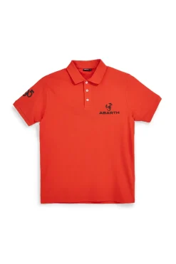 Rotes Kurzarm-Poloshirt Abarth AH24SS152