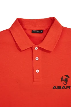 Rotes Kurzarm-Poloshirt Abarth AH24SS152