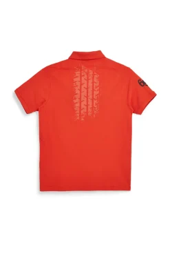Rotes Kurzarm-Poloshirt Abarth AH24SS152