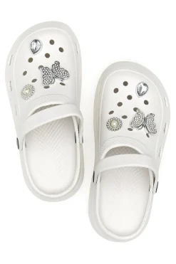 Sabot bianco con charms decorativi 2T2L 2035