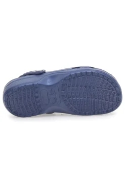 Sabot blu in gomma traforato con cinturino 2T2L 1851