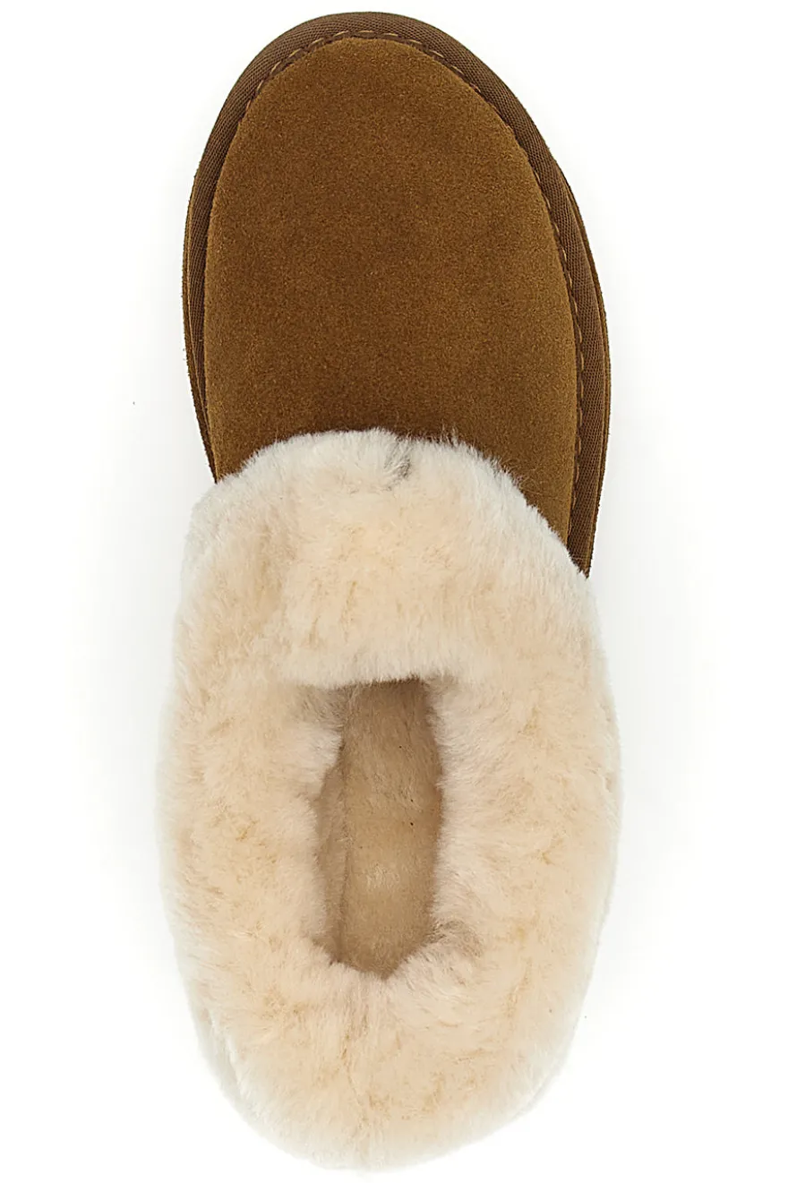 Sabot Camel Con Pelo Suola Flatform Mon Dieu WD90010