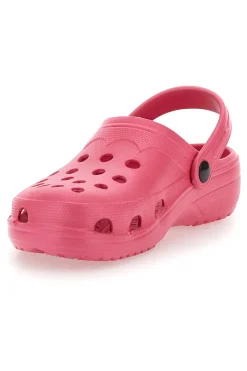 Sabot fuxia in gomma traforato con cinturino 2T2L 1851