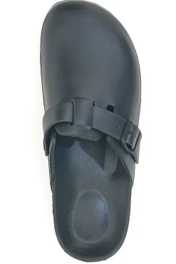 Sabot in gomma neri con cinturino regolabile 2T2L JLY09