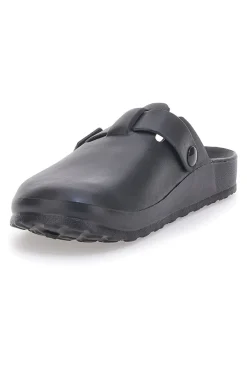Sabot in gomma neri con cinturino regolabile 2T2L JLY09