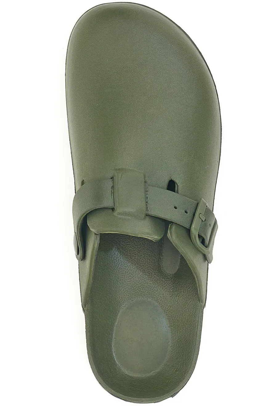 Sabot in gomma verdi con cinturino regolabile 2T2L JLY09