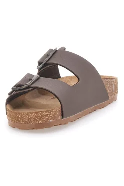 Sabot marroni con doppia fibbia e sottopiede anatomico Bio Up 201