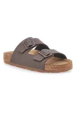 Sabot marroni con doppia fibbia e sottopiede anatomico Bio Up 201