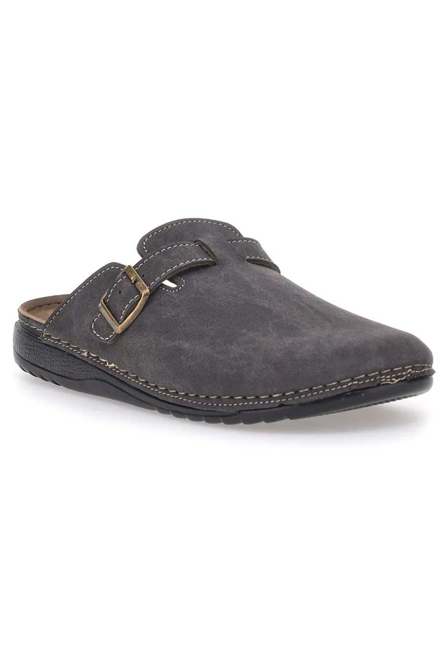 Sabot marroni con fibbia decorativa Jasonstone B001