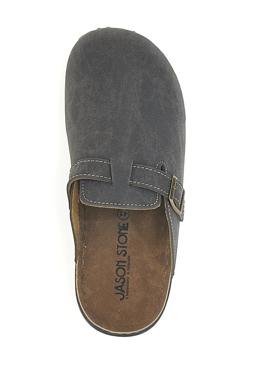 Sabot marroni con fibbia decorativa Jasonstone B001