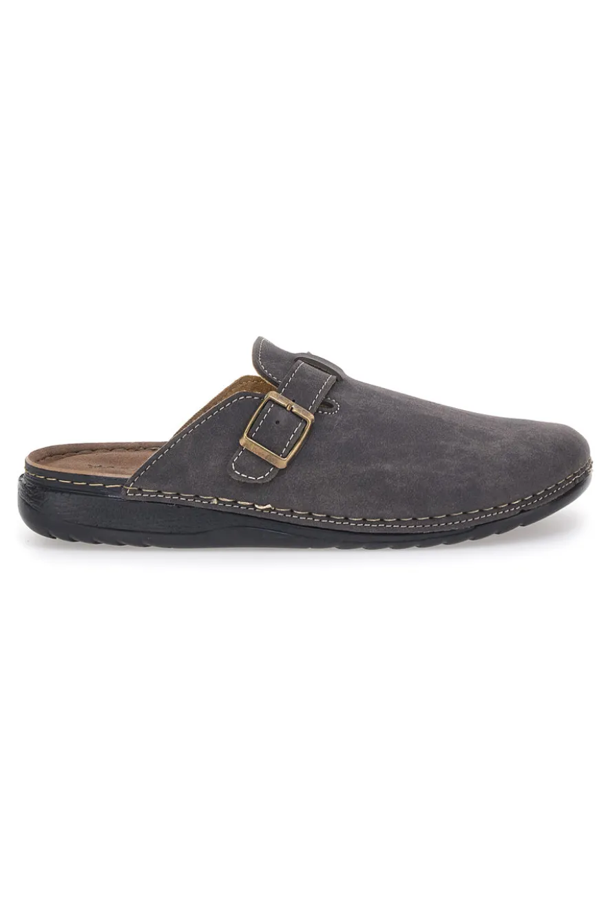 Sabot marroni con fibbia decorativa Jasonstone B001