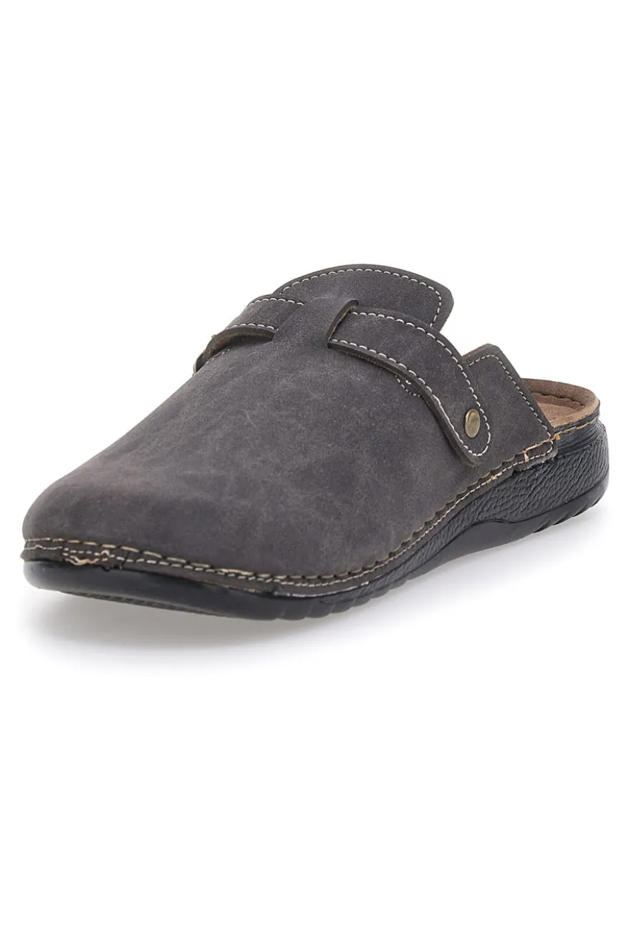 Sabot marroni con fibbia decorativa Jasonstone B001