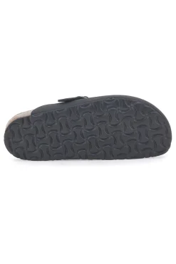 Sabot neri con fibbia e sottopiede in pelle Biomodex 32950