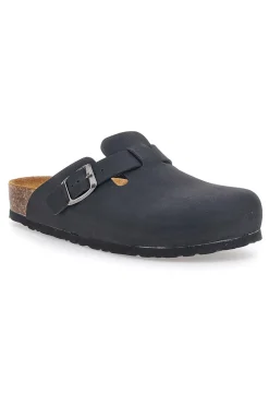 Sabot nero sottopiede in vera pelle Biomodex 32850
